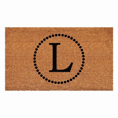 Calloway Mills Monogram Door Mat, Black, Natural, 24 in W x 36 in L 108212436L